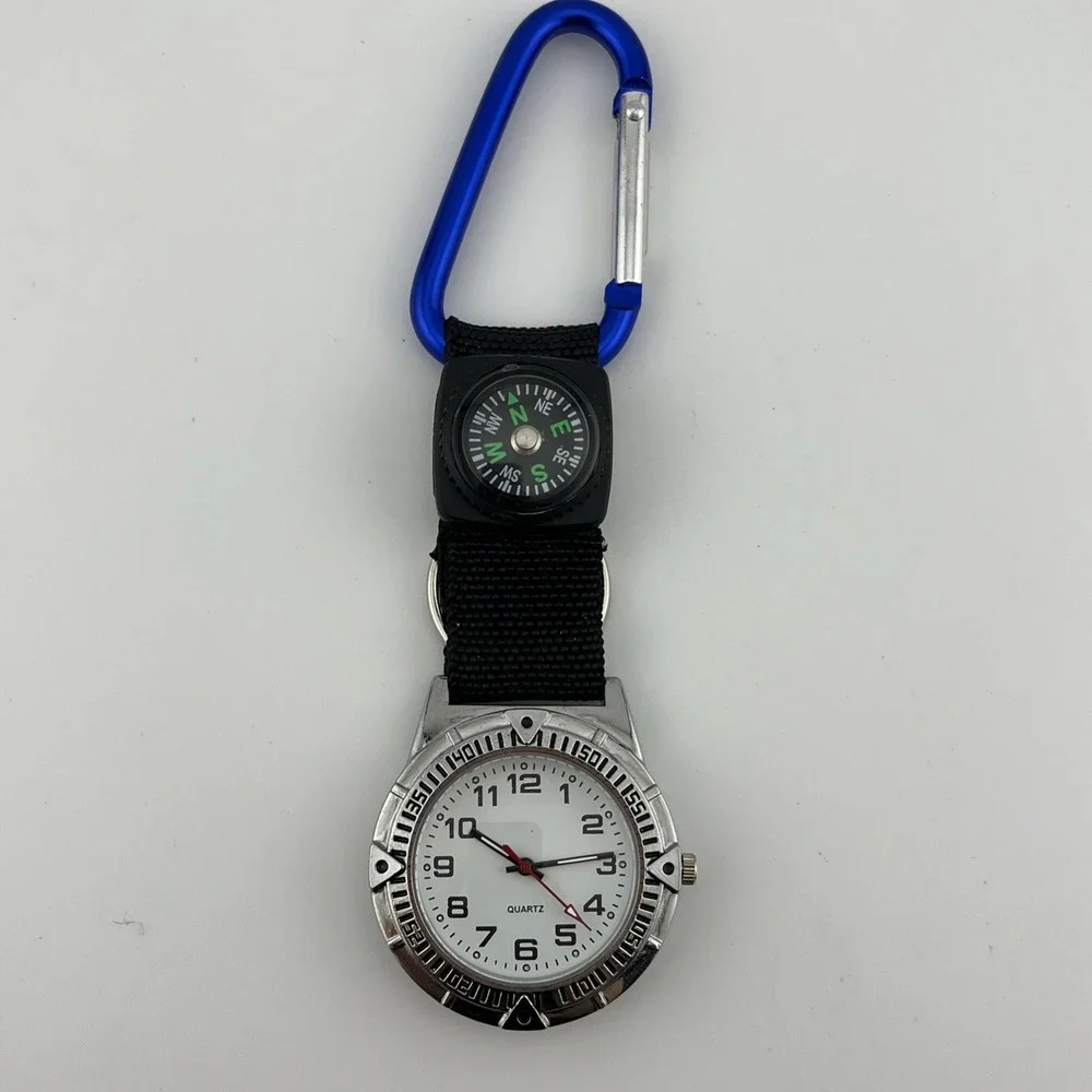 Dreams‎ Unlimited Travel Carabiner Clip Watch w/ Compass- New Battery